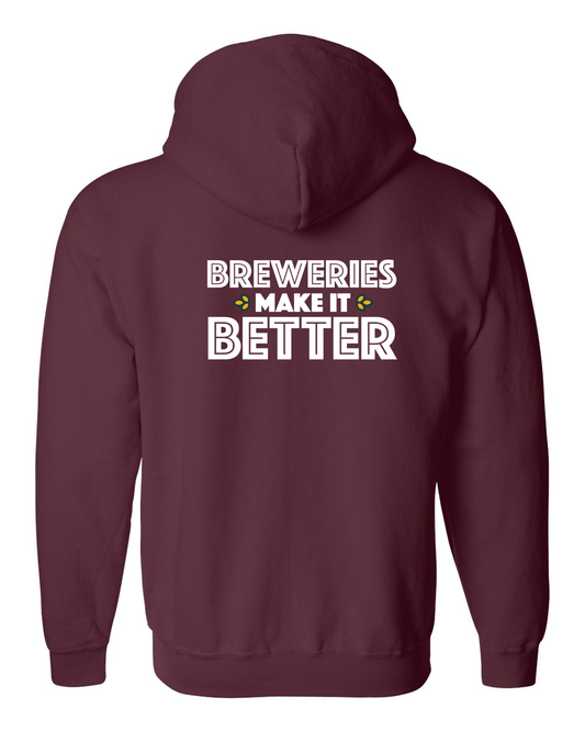 Breweries Make It Better Unisex Heavy Blendâ„¢ Full-Zip Hooded Sweatshirt