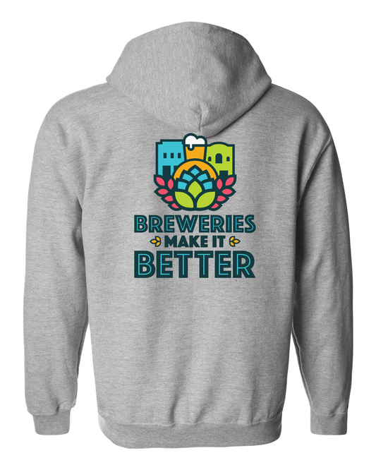 Breweries Make It Better Unisex Heavy Blend™ Full-Zip Hooded Sweatshirt