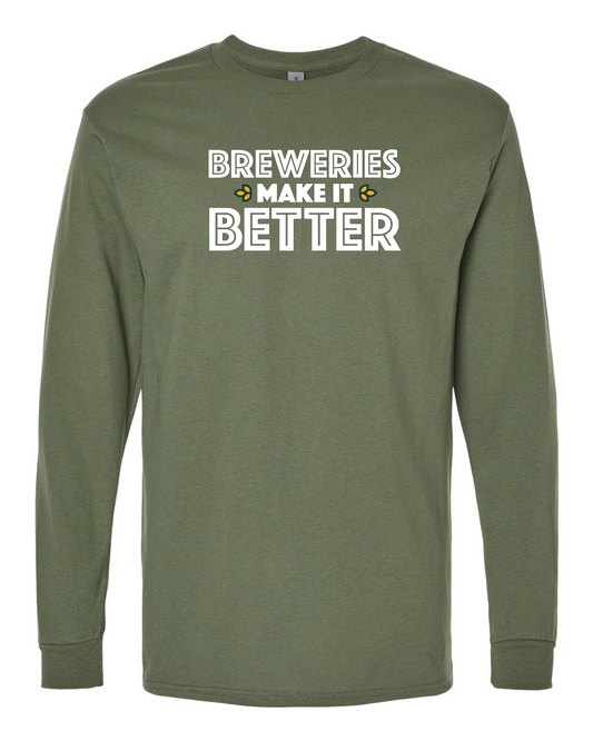 Breweries Make It Better Unisex Heavy Cotton™ Long Sleeve T-Shirt